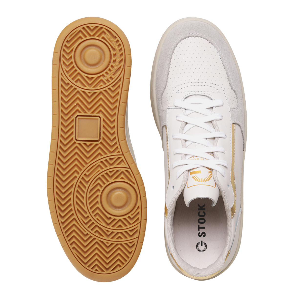 Tênis Feminino em Couro Vênus Dourado