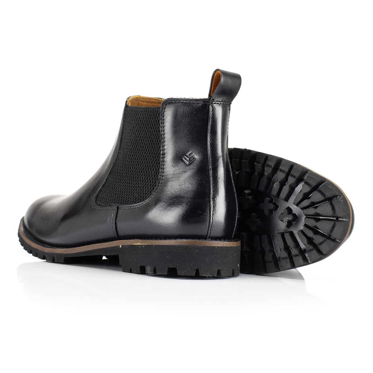 Botina Chelsea Feminina em Couro Preto