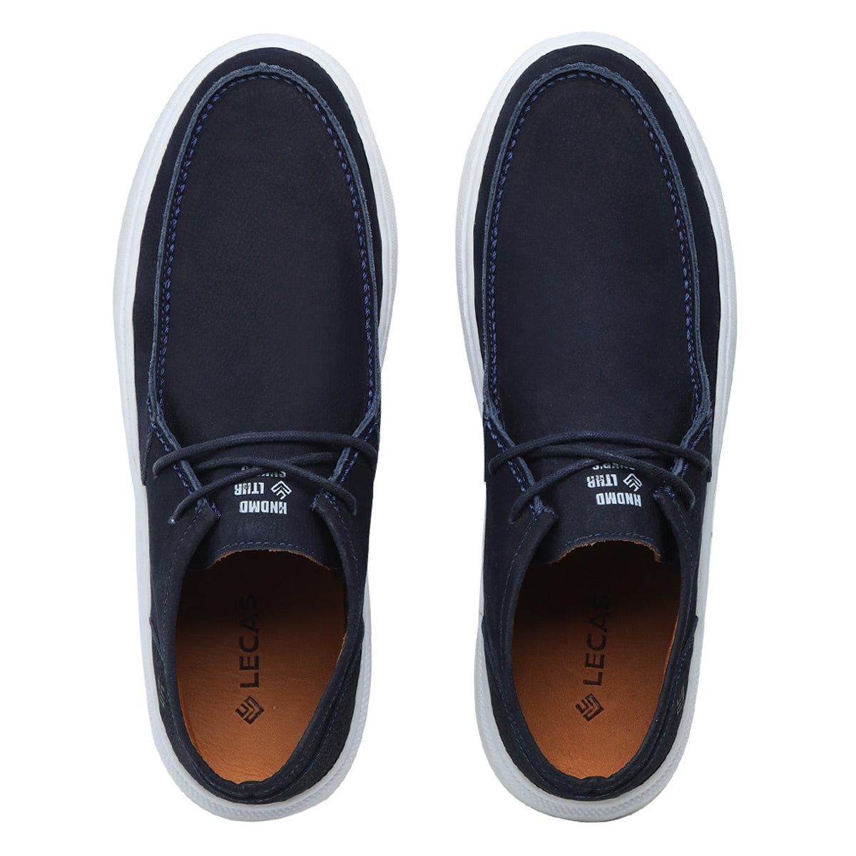 Botinha Casual Masculina em Couro Marinho