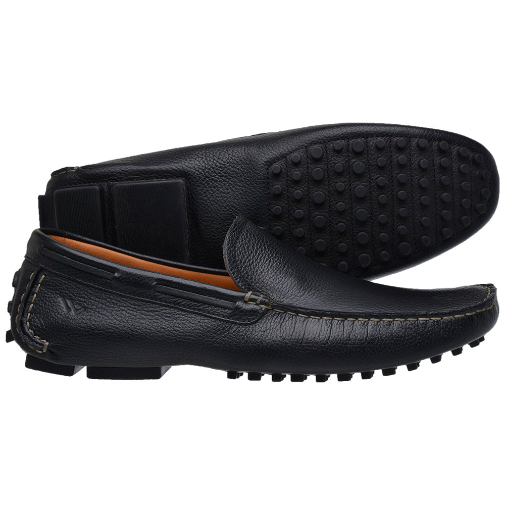 Drive Masculino em Couro Preto