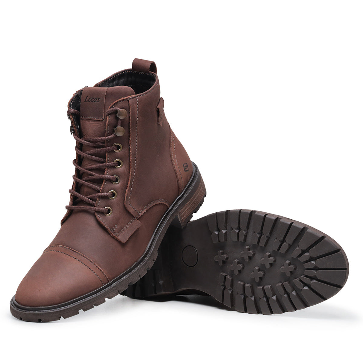 Bota Masculina em Couro Brown