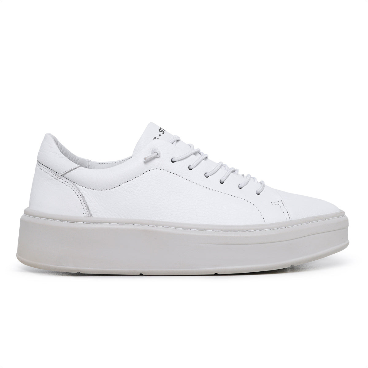 Tênis Masculino com Elástico em Couro Branco