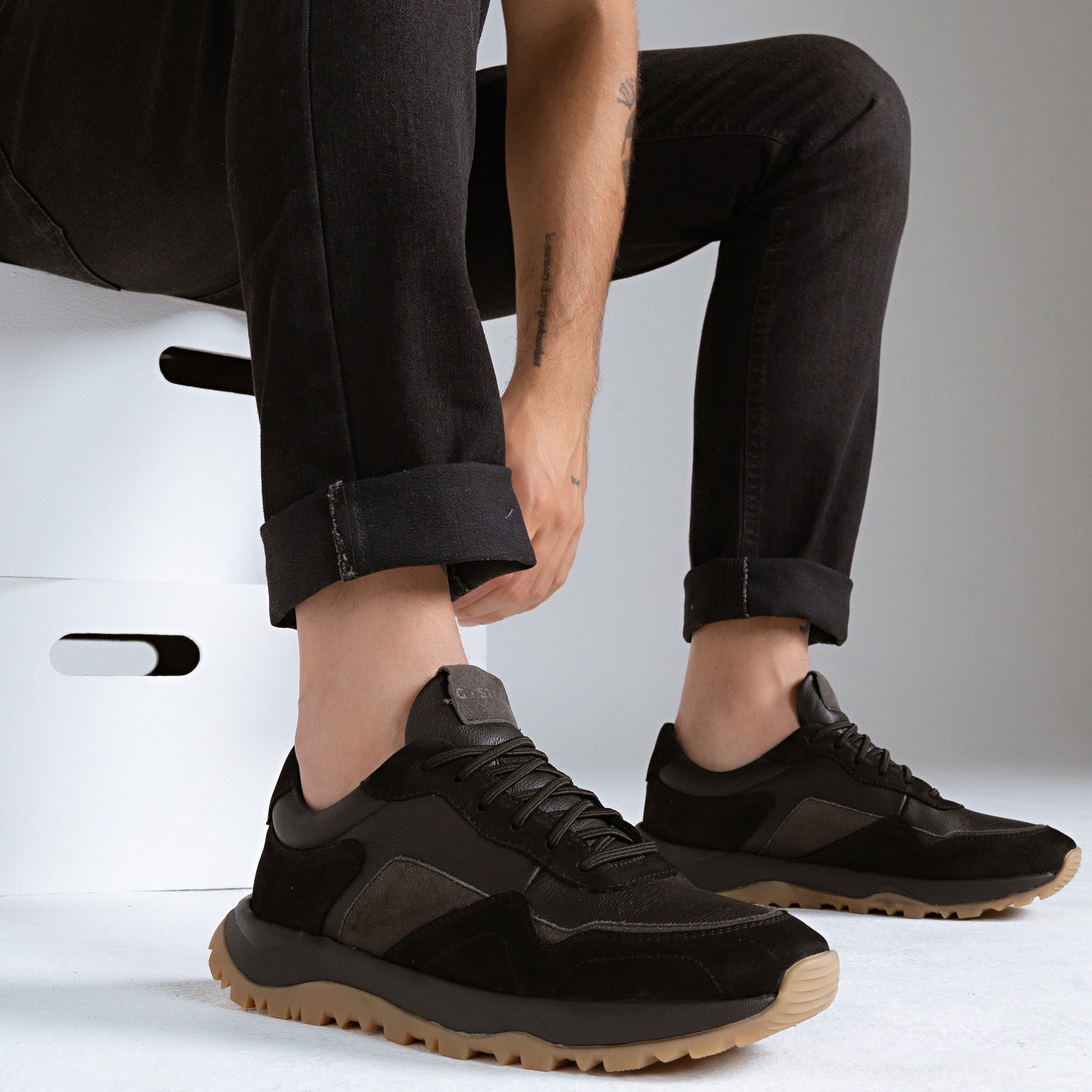 Tênis Masculino X3 em Couro Preto
