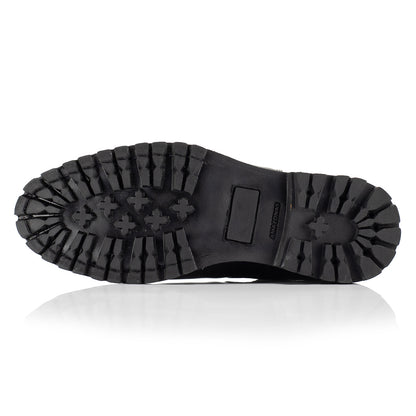 Botina Chelsea Feminina em Couro Preto
