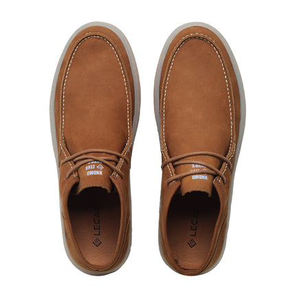 Botinha Casual Masculina em Couro Capuccino