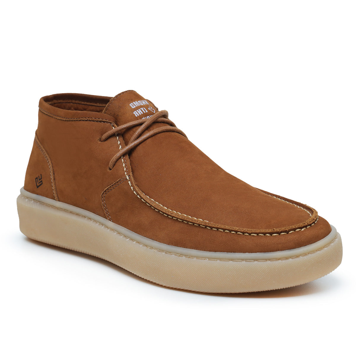 Botinha Casual Masculina em Couro Capuccino